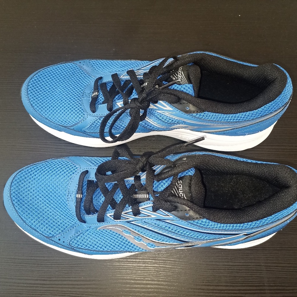 Saucony Men's Cohesion 14 Road Running Shoe, Royal/Black, 11.5